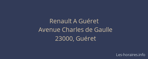 Renault A Guéret
