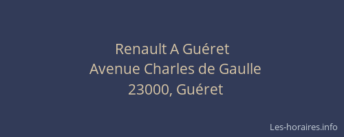 Renault A Gu&eacute;ret
