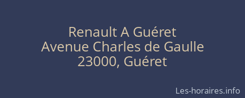 Renault A Guéret