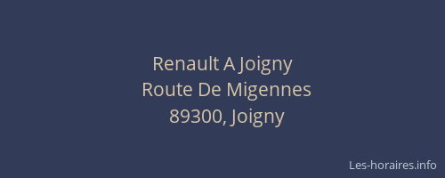 Renault A Joigny
