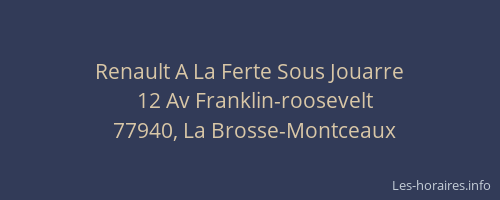 Renault A La Ferte Sous Jouarre