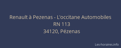 Renault à Pezenas - L'occitane Automobiles