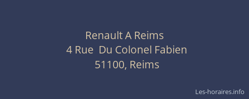 Renault A Reims