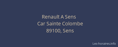 Renault A Sens