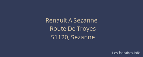 Renault A Sezanne