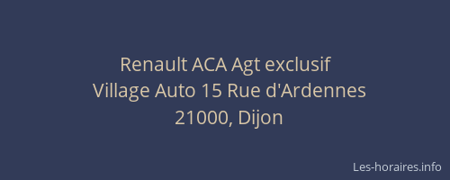 Renault ACA Agt exclusif
