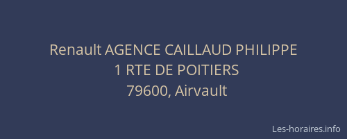 Renault AGENCE CAILLAUD PHILIPPE