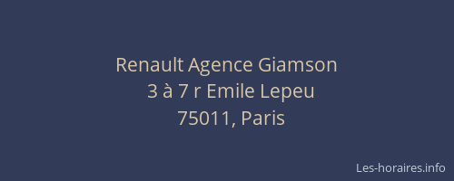 Renault Agence Giamson