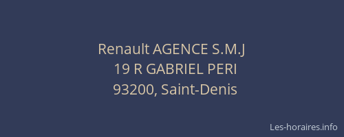 Renault AGENCE S.M.J