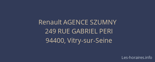 Renault AGENCE SZUMNY