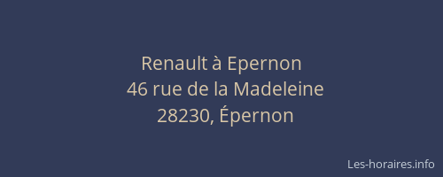 Renault &agrave; Epernon