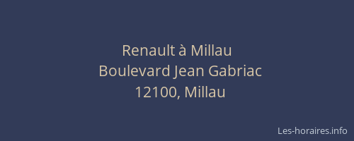 Renault &agrave; Millau