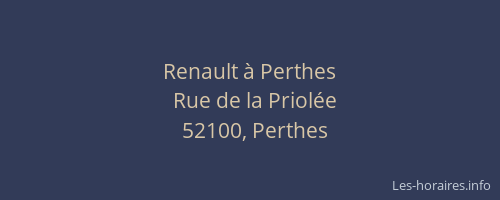 Renault &agrave; Perthes