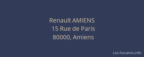 Renault AMIENS
