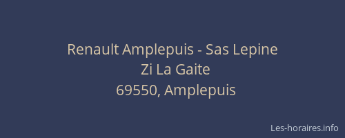 Renault Amplepuis - Sas Lepine