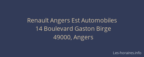 Renault Angers Est Automobiles