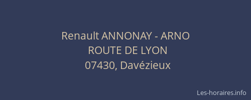 Renault ANNONAY - ARNO