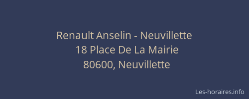 Renault Anselin - Neuvillette