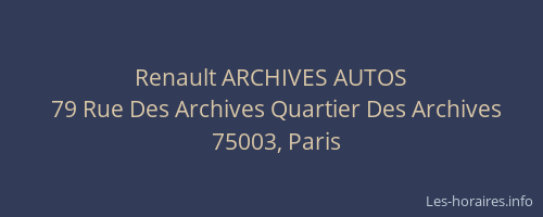 Renault ARCHIVES AUTOS
