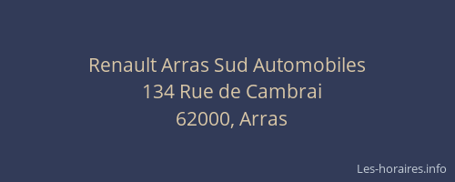 Renault Arras Sud Automobiles
