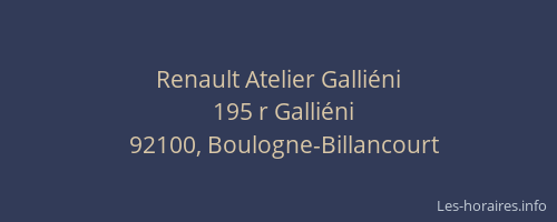 Renault Atelier Galliéni