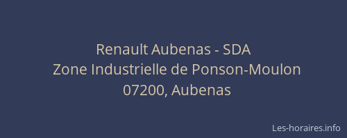 Renault Aubenas - SDA
