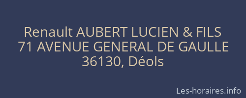 Renault AUBERT LUCIEN & FILS