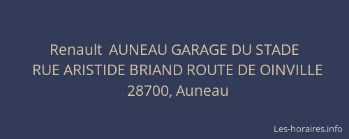 Renault  AUNEAU GARAGE DU STADE