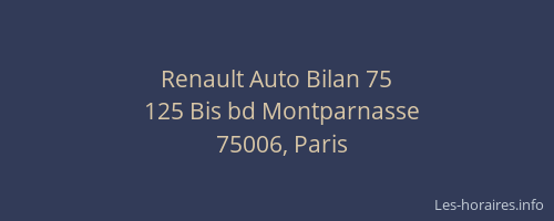 Renault Auto Bilan 75