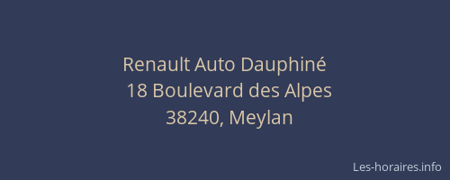 Renault Auto Dauphin&eacute;