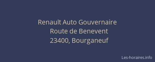 Renault Auto Gouvernaire