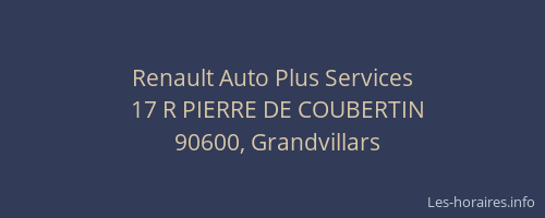 Renault Auto Plus Services