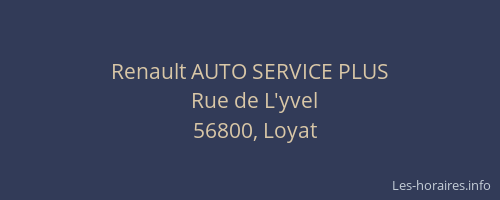Renault AUTO SERVICE PLUS