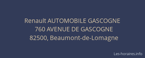 Renault AUTOMOBILE GASCOGNE