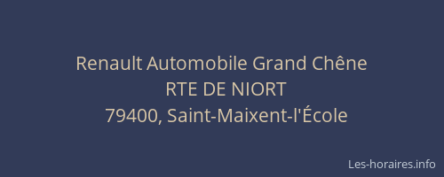 Renault Automobile Grand Chêne
