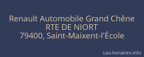 Renault Automobile Grand Chêne