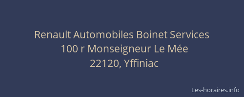 Renault Automobiles Boinet Services