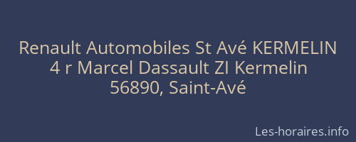 Renault Automobiles St Avé KERMELIN