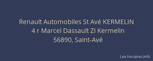 Renault Automobiles St Av&eacute; KERMELIN
