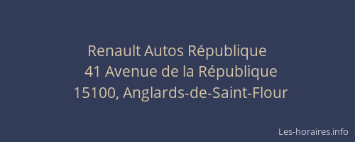 Renault Autos R&eacute;publique