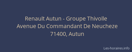 Renault Autun - Groupe Thivolle