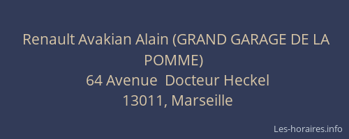 Renault Avakian Alain (GRAND GARAGE DE LA POMME)
