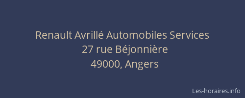 Renault Avrillé Automobiles Services