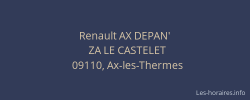 Renault AX DEPAN'