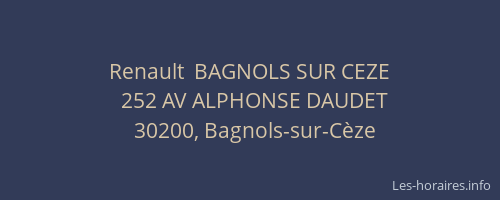 Renault  BAGNOLS SUR CEZE
