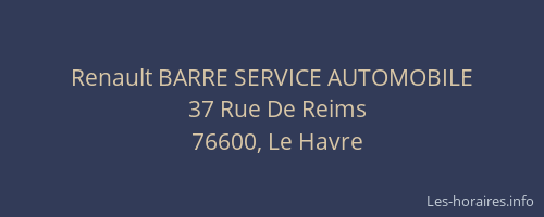 Renault BARRE SERVICE AUTOMOBILE