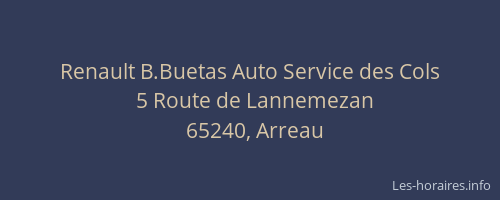 Renault B.Buetas Auto Service des Cols