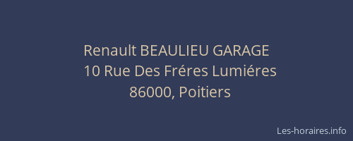 Renault BEAULIEU GARAGE