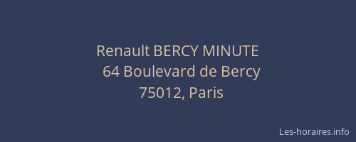 Renault BERCY MINUTE