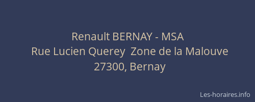 Renault BERNAY - MSA
